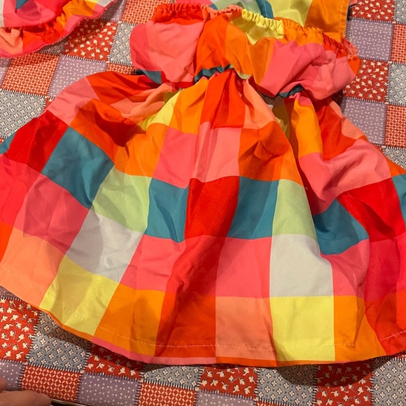 SHEIN Multicolor Plaid Kids Casual Dress - Picture 6 of 8